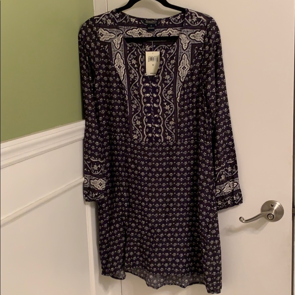 NEW Lucky Brand split neck dress